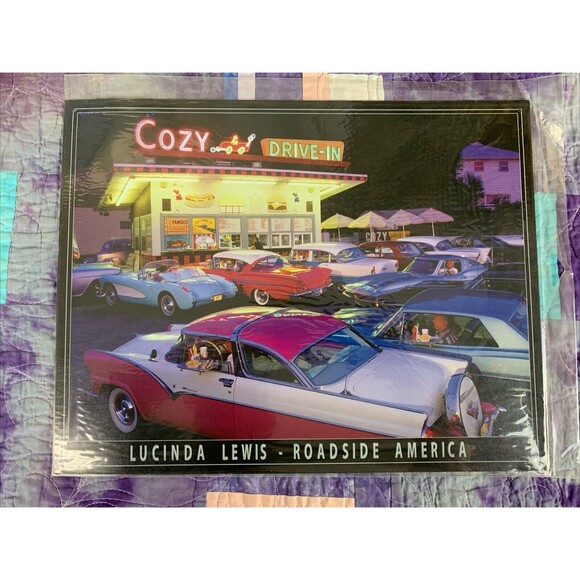 Other - HOT ROD Cozy Drive-In 16x12.5 Roadside America Metal Tin sign Theater Wall Decor